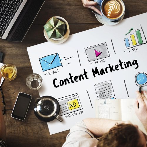 Strategic content marketing services including blogs, infographics, videos, and SEO-optimized content creation